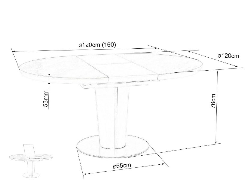 Rozkladací jedálenský stôl 120-160 cm Oris (biela + mramor biely) (pre 4 až 6 osôb)