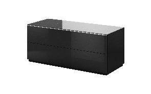 Závesný TV stolík Henry Typ 41 (čierna + čierny vysoký lesk) *výpredaj
