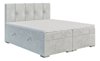 Jednolôžková posteľ Boxspring 120 cm Ruffy (svetlosivá) (s matracom a úl. priestorom)