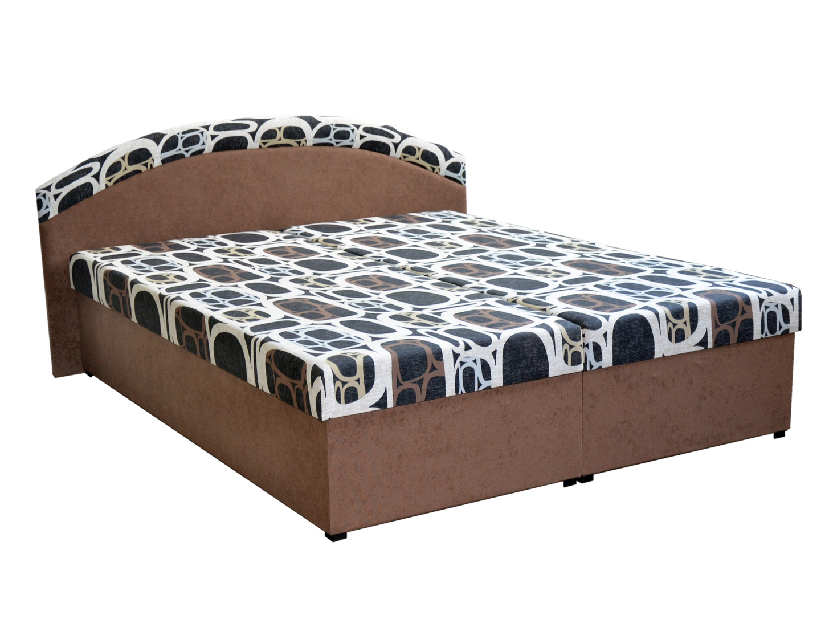 Manželská posteľ 160 cm Pandora (hnedá) (s roštami a matracmi) *výpredaj