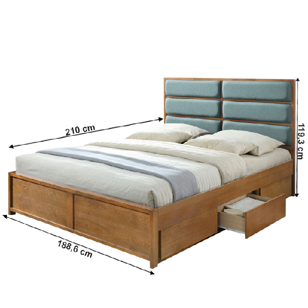 Manželská posteľ 180 cm Ibess (s roštom)