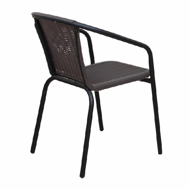 Záhradná stolička Vernell (čierna)