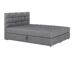 Manželská posteľ Boxspring 180x200 cm Waller Comfort (tmavosivá) (s roštom a matracom)