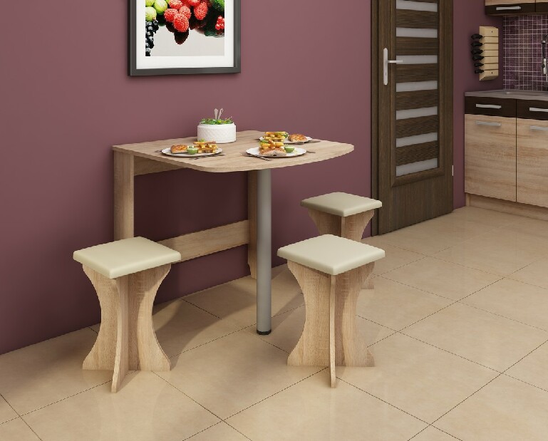 Jedálenský stôl Elston 6 B (Craft biely) (pre 2 osoby) *výpredaj