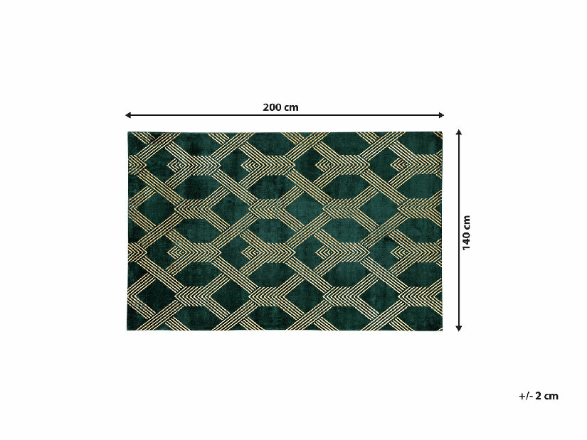Koberec 140x200 cm VESKE (látka) (zelená)