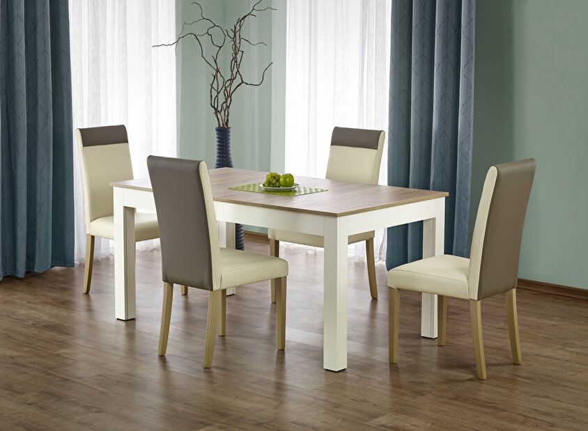Jedálenský stôl Seweryn (dub sonoma + biela) (pre 6 až 12 osôb) *výpredaj
