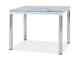 Jedálenský stôl Debbi II (biela + chróm) (pre 4 osoby)