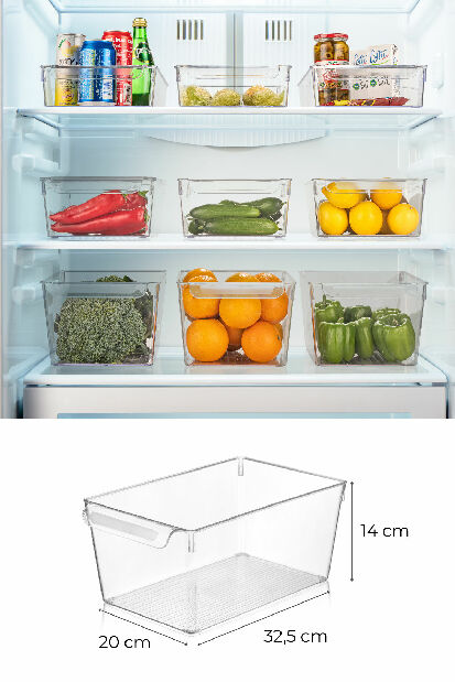 Organizér do chladničky (3 ks.) Fresco 728 (priehľadná)