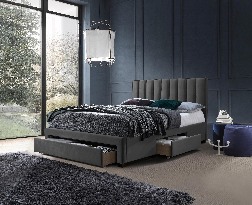 Manželská posteľ 160 cm Glen 160 (sivá) (s roštom a úl. priestorom)