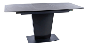Rozkladací jedálenský stôl 120-160 cm Benedict (čierna + čierna) (pre 4 až 6 osôb)