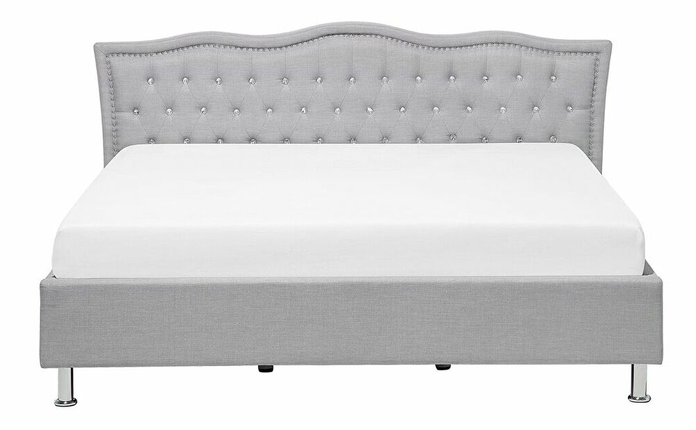 Manželská posteľ 160 cm MATH (s roštom a úl. priestorom) (sivá)