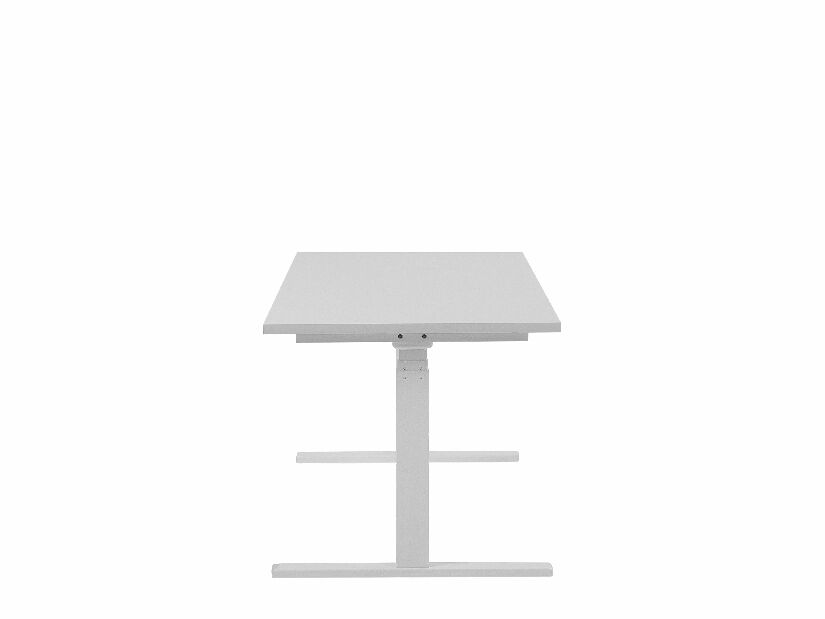 Písací stôl UPPER II (130 x 72 cm) (MDF) (biela) (el. nastaviteľný)