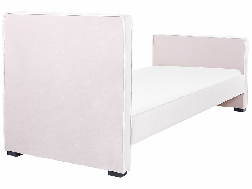 Jednolôžková posteľ 200 x 90 cm Tully (ružová) (s roštom)