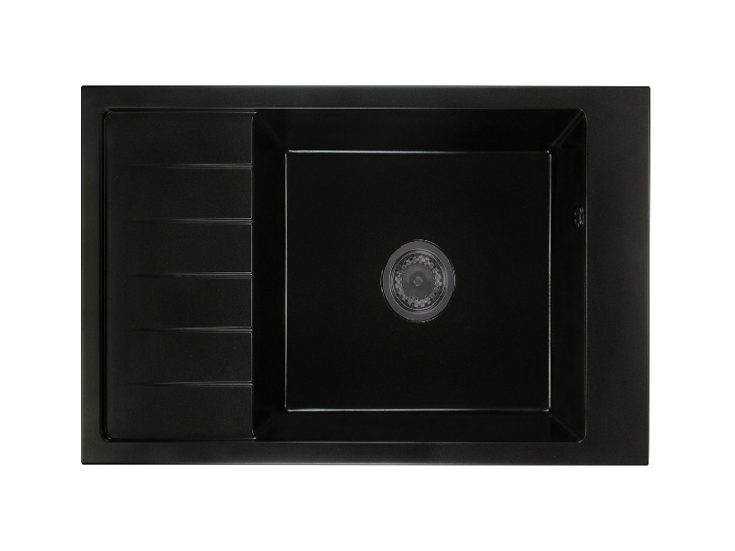 Kuchynský drez Lurano (čierna) (s 1 otvorom pre batériu) (L)