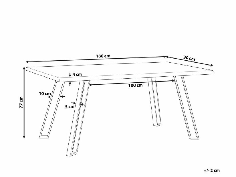 Jedálenský stôl Gisborne (pre 8 osôb) (svetlé drevo)