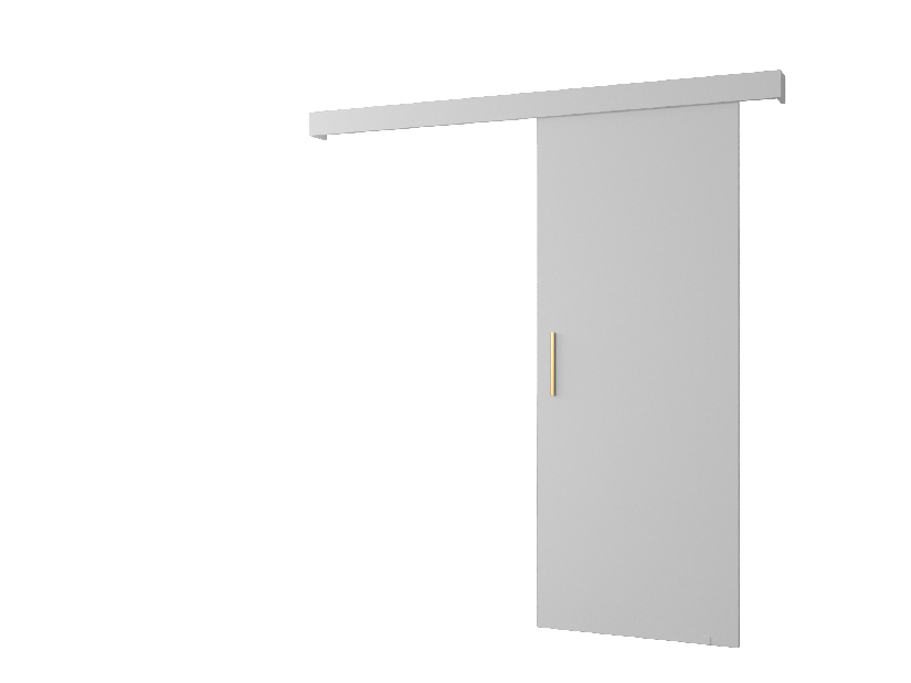 Posuvné dvere 90 cm Sharlene I (biela matná + biela + zlatá)