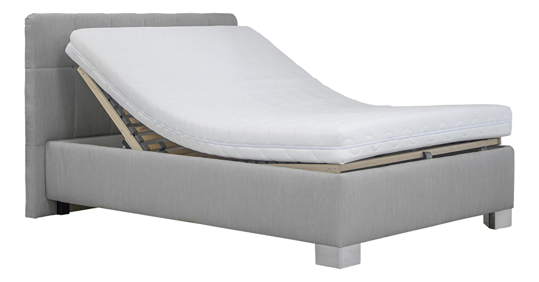 Manželská posteľ 140 cm Blanár Kelly (sivá Bravo 11) (s roštami a matracmi Nelly) *výpredaj