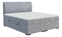 Jednolôžková posteľ Boxspring 120 cm Simoon (svetlosivá) (s matracom a úl. priestorom)