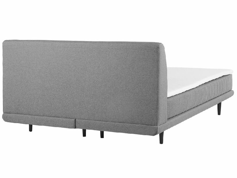 Kontinentálna posteľ 180 cm MADOM (látka) (sivá) (s roštom a matracom)