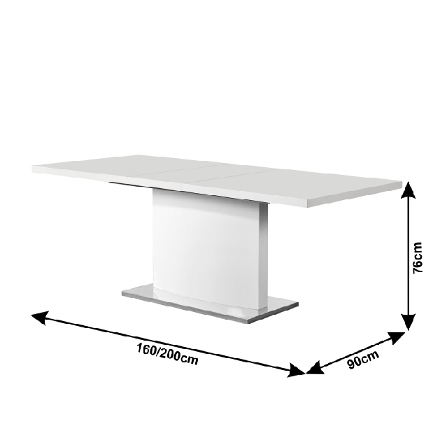 Rozkladací jedálenský stôl Korti 