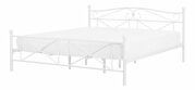 Manželská posteľ 180 cm RANDEZ (s roštom) (biela)