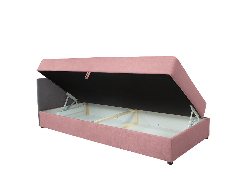 Jednolôžková posteľ (váľanda) 90 cm BRW Kelo LBKMU (ružová) (L)