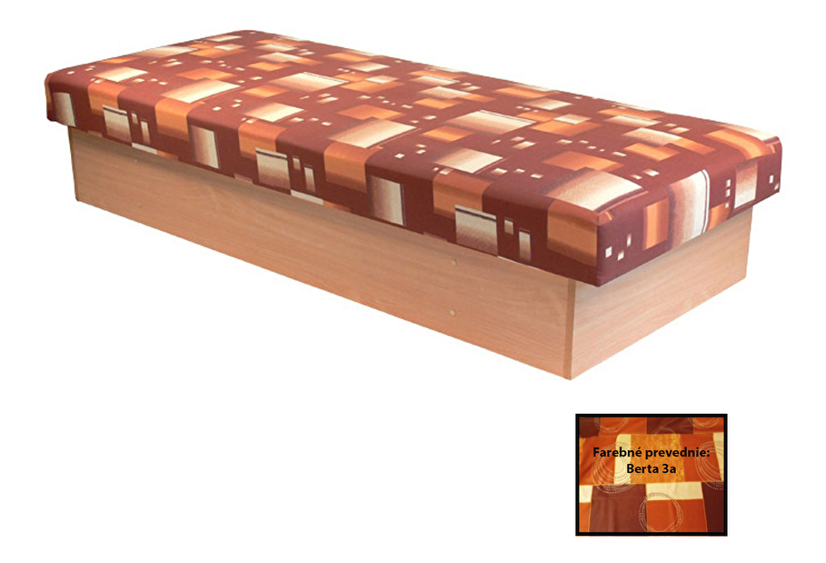 Jednolôžková posteľ (váľanda) 80 cm Edo 12 (s pružinovým matracom) *výpredaj