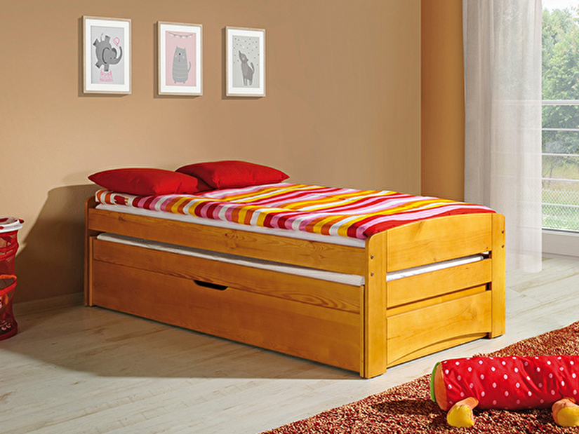 Rozkladacia posteľ 80 cm Branu (s roštami a úl. priestorom)