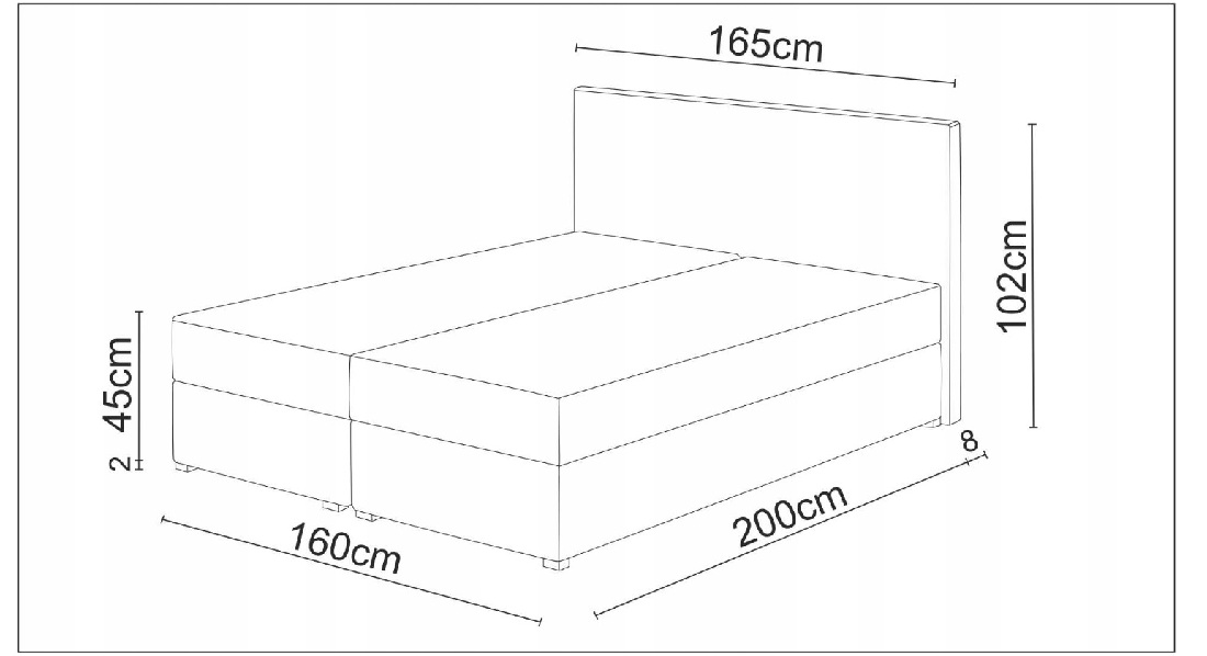 Manželská posteľ 160 cm Futura Kloe (s matracom a roštom) (tmavohnedá)