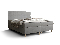 Manželská posteľ  Boxspring 160 cm Flu (sivá) (s matracom a úložným priestorom)