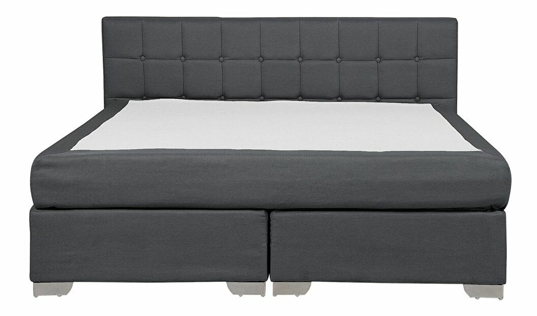 Manželská posteľ Boxspring 160 cm ADIR (s matracmi) (sivá)