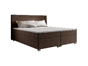 Manželská posteľ Boxspring 140 cm Simon Comfort (tmavohnedá) (s matracom, bez úložného priestoru)