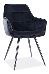 Jedálenská stolička Leslee (čierna + čierna)