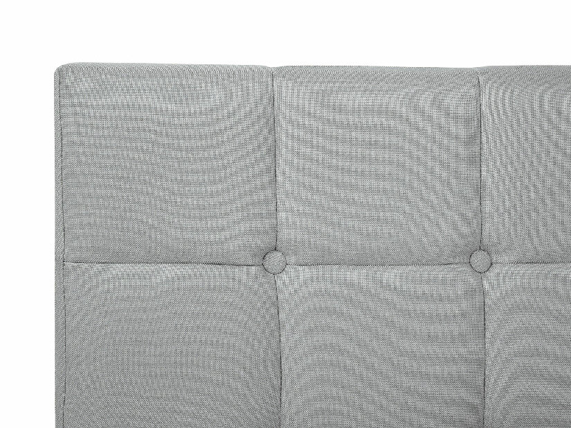 Kontinentálna posteľ 160 cm AMELISA (látka) (sivá) (s roštom a matracom)