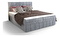 Manželská posteľ  Boxspring 140 cm Barack (svetlomodrá) (s matracom a úložným priestorom)