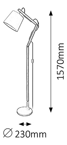 Stojanová lampa Thomas 4192 (biela + buk)