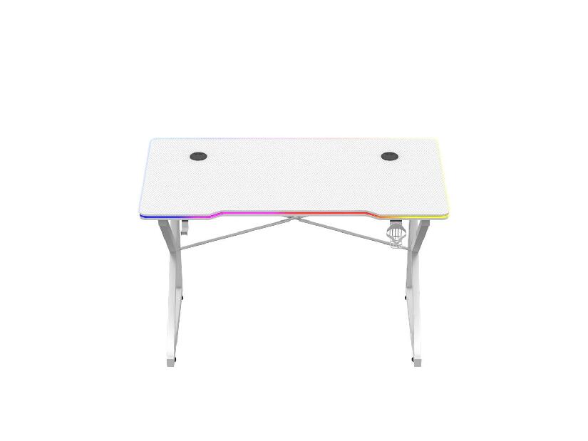 PC stolík Hyperion 1.7 (biela + viacfarebná) (s LED osvetlením)