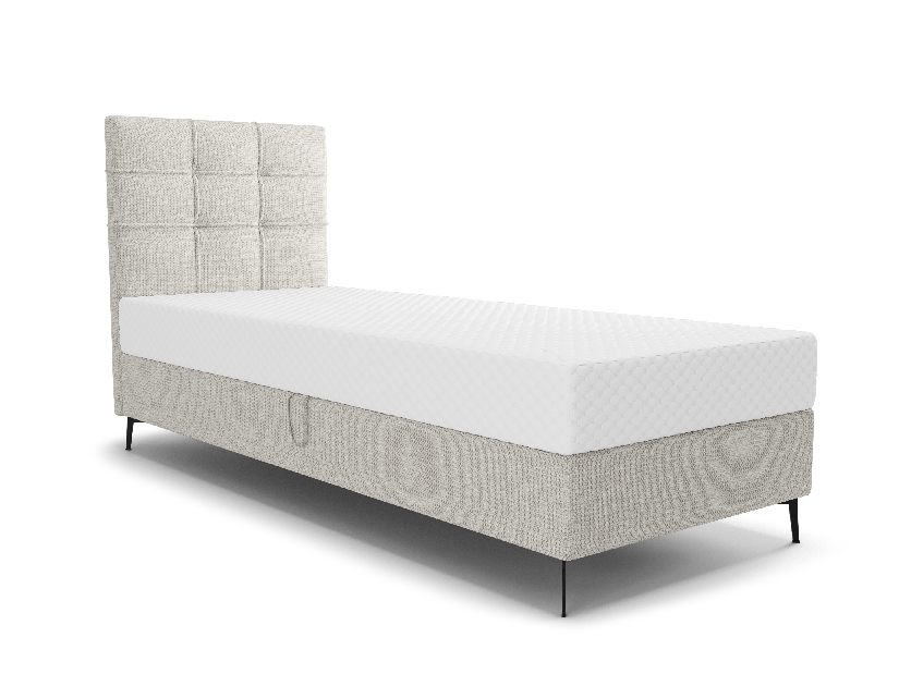 Jednolôžková posteľ 80 cm Infernus Bonell (svetlosivá) (s roštom, s úl. priestorom)