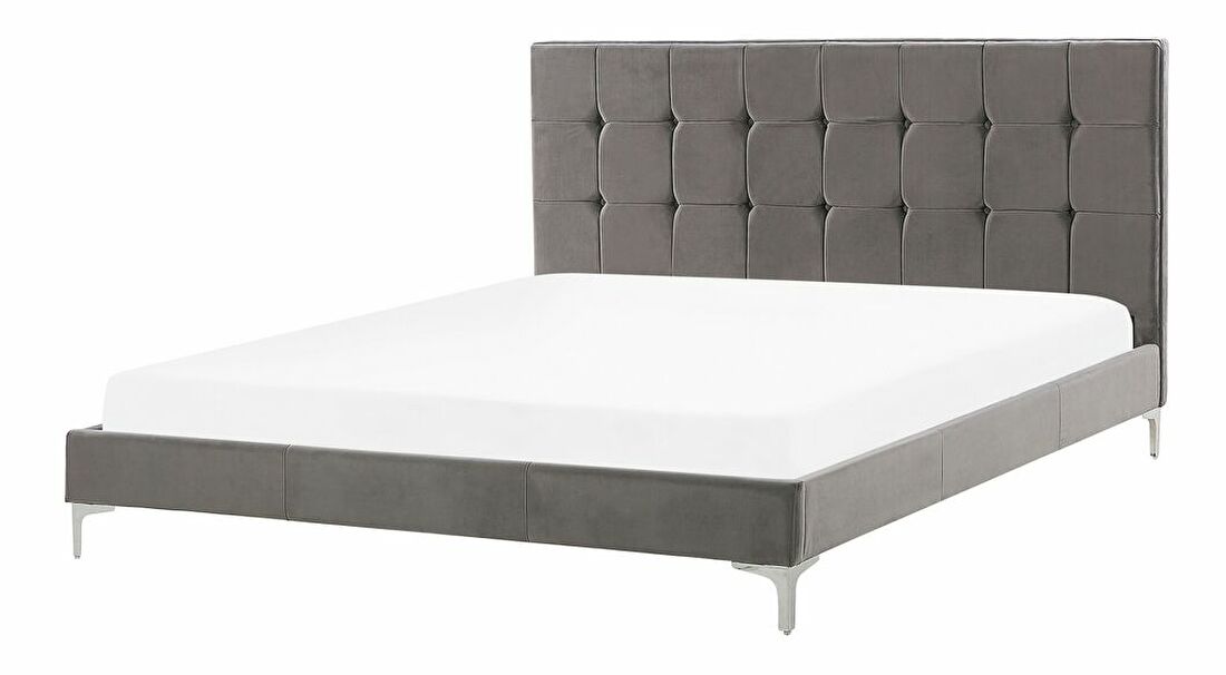 Manželská posteľ 160 cm AMART (sivá) (s roštom)
