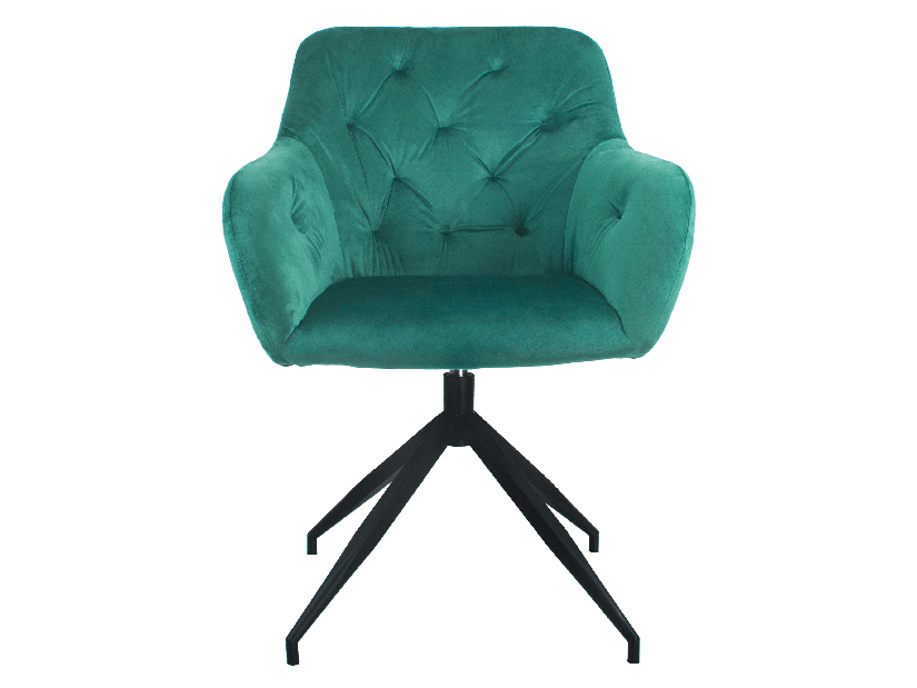 Otočná stolička Viata (zelená + čierna) 