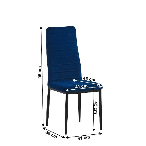 Jedálenská stolička Antigone NEW (modrá + čierna)