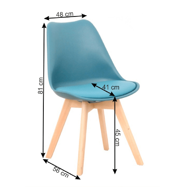 Jedálenská stolička Bralla 2 (modrá) *výpredaj