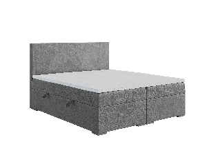 Kontinentálna posteľ 180 cm Lemmy (betón) (s matracom a úl. priestorom)