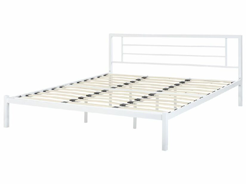 Manželská posteľ 180 cm CONNET (s roštom) (biela)