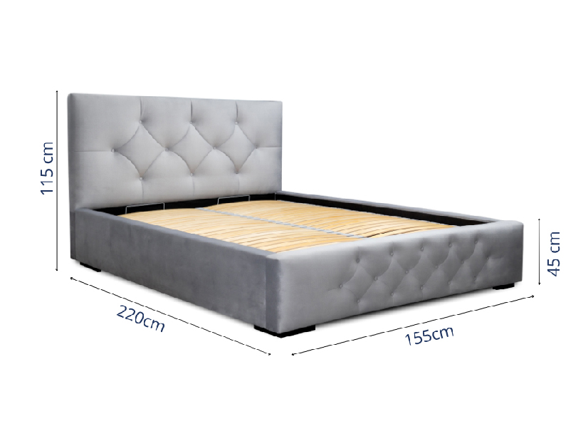 Čalúnená posteľ 140x200 cm Havvy