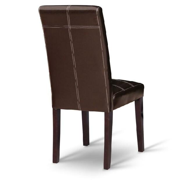 Jedálenská stolička Rianara R2 (tmavohnedá + orech tmavý)