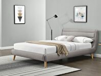 Manželská posteľ 140 cm Elanda (sivá+ dub svetlý) (s roštom)