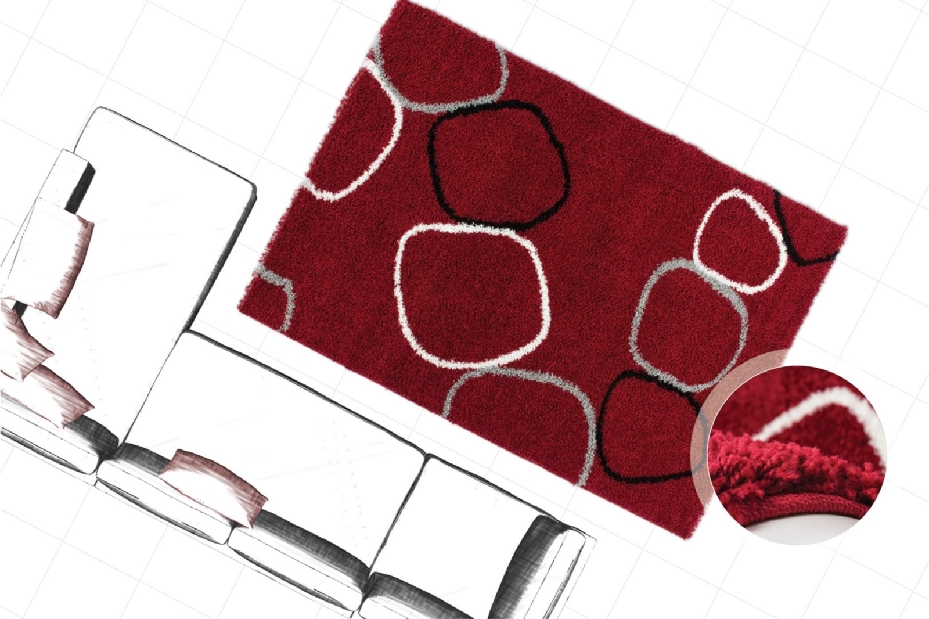 Kusový koberec Rio 251 Red (170 x 120 cm)