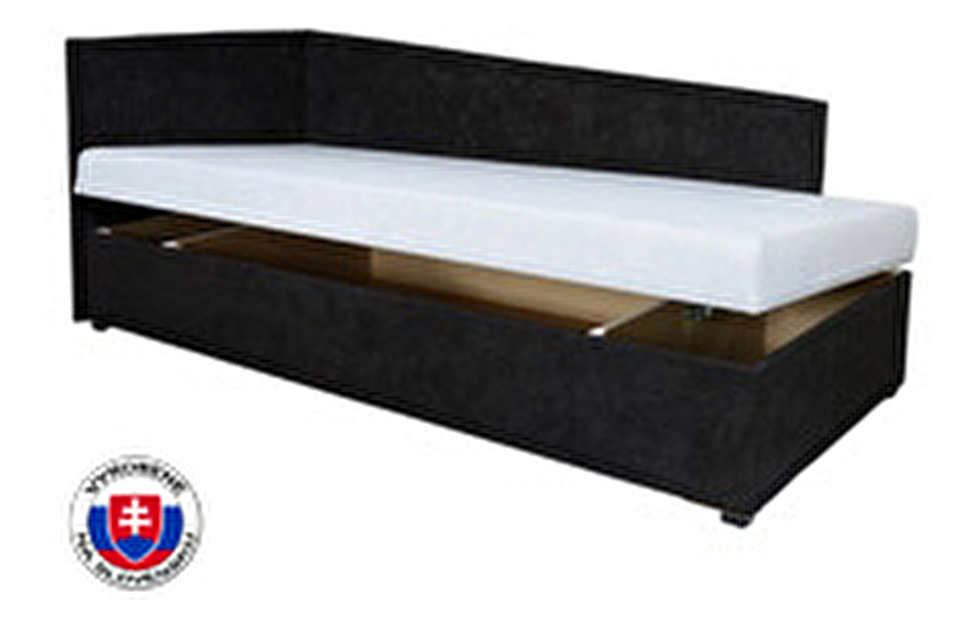 Jednolôžková posteľ (váľanda) 80 cm Eda 4 Lux (s pružinovým matracom) (L)