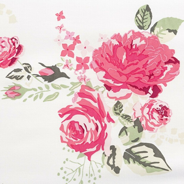 Posteľná bielizeň 220x200 cm Sonya (biela + ružová) (komplet s posteľnými obliečkami)